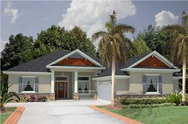 4-Bedroom, 1933 Sq Ft Florida Style Home Plan - 150-1004 - Main Exterior