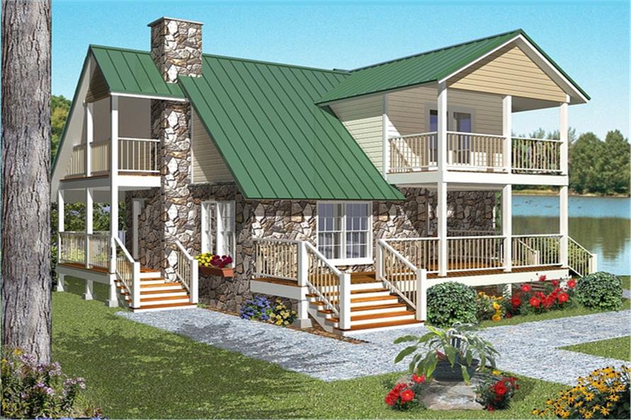 2-Bedroom, 1719 Sq Ft Vacation House Plan - 150-1010 - Front Exterior