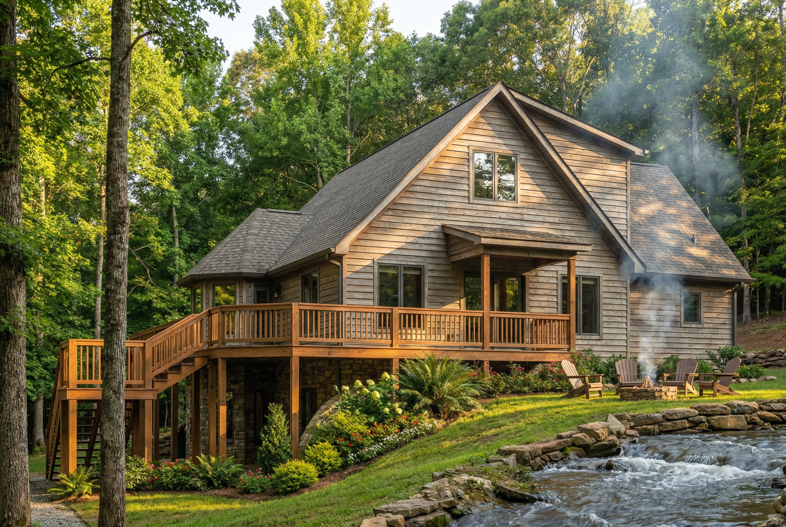 Front elevation of Rustic home (ThePlanCollection: House Plan #153-1001)