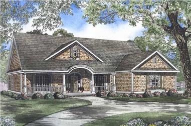 4-Bedroom, 2338 Sq Ft Country House Plan - 153-1022 - Front Exterior