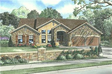3-Bedroom, 2256 Sq Ft Tuscan Home Plan - 153-1024 - Main Exterior
