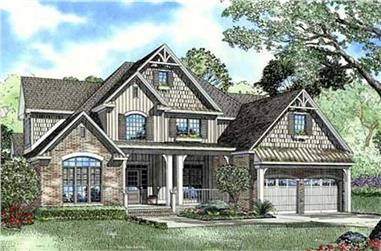 4-Bedroom, 2755 Sq Ft Craftsman House Plan - 153-1036 - Front Exterior