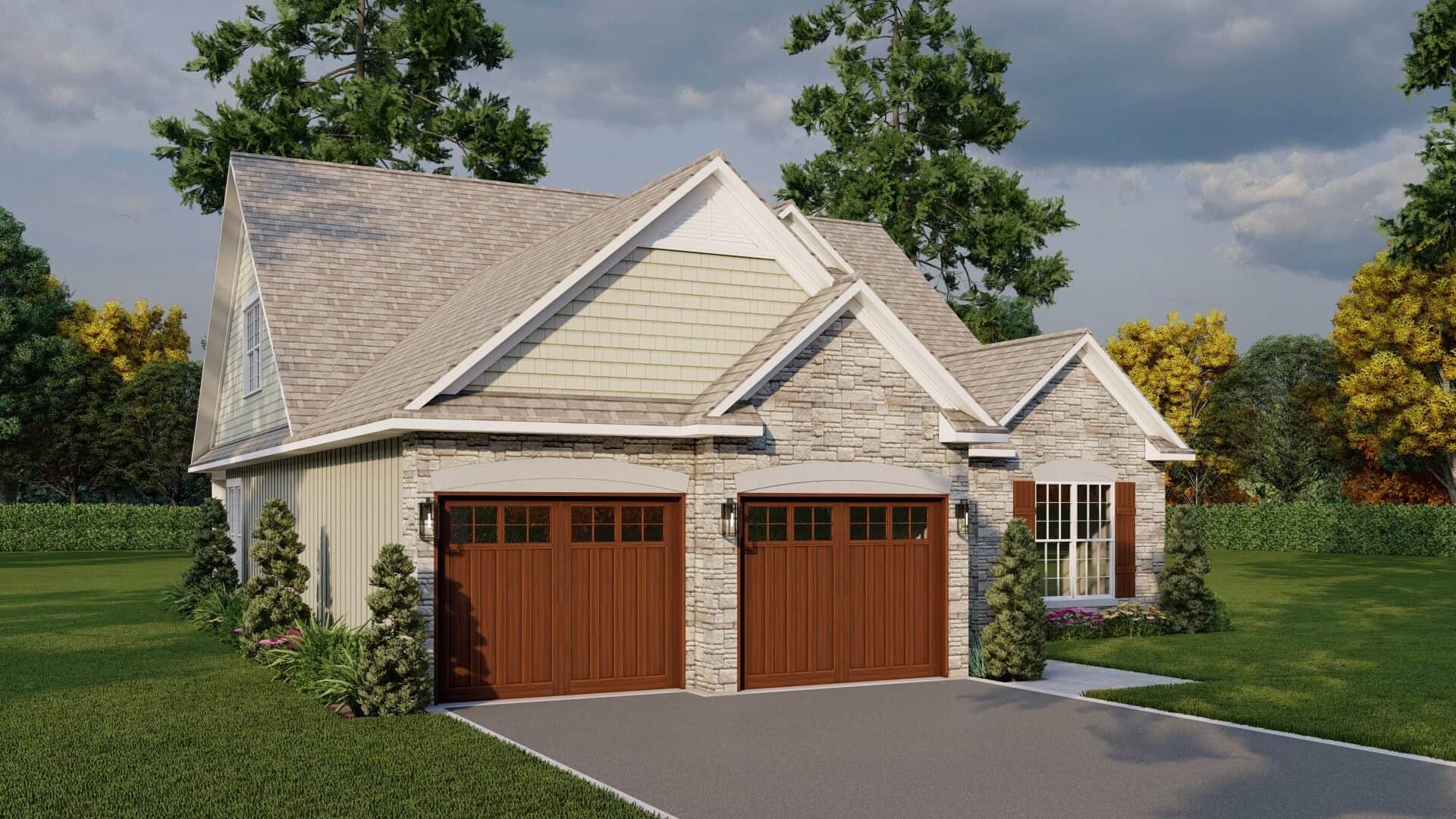 Front View of this 3-Bedroom,1588 Sq Ft Plan -153-1040