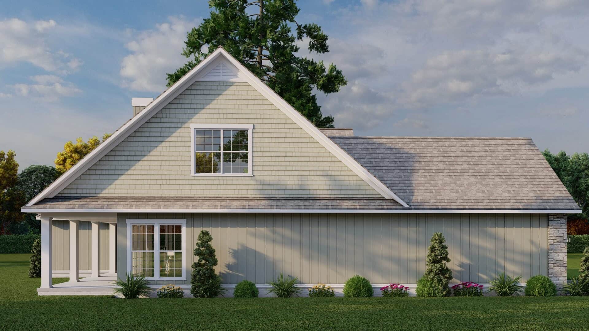 Left Side View of this 3-Bedroom,1588 Sq Ft Plan -153-1040
