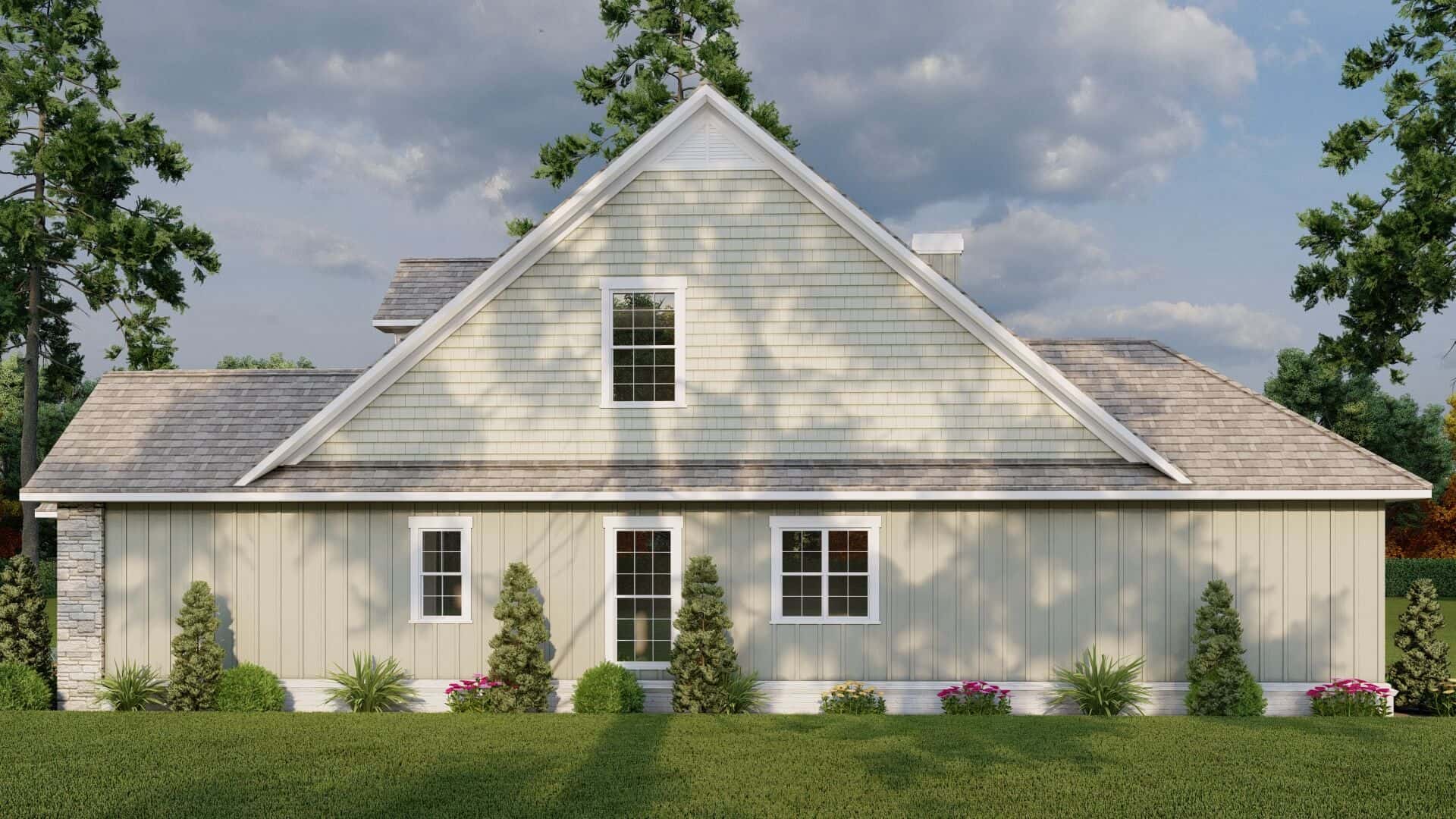 Right Side View of this 3-Bedroom,1588 Sq Ft Plan -153-1040