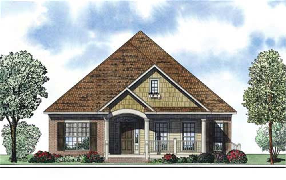 This is an artist's rendering of these Bungalow House Plans.