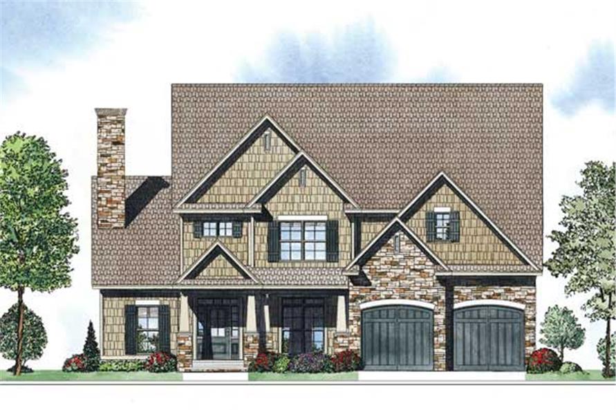153-1052: Home Plan Front Elevation