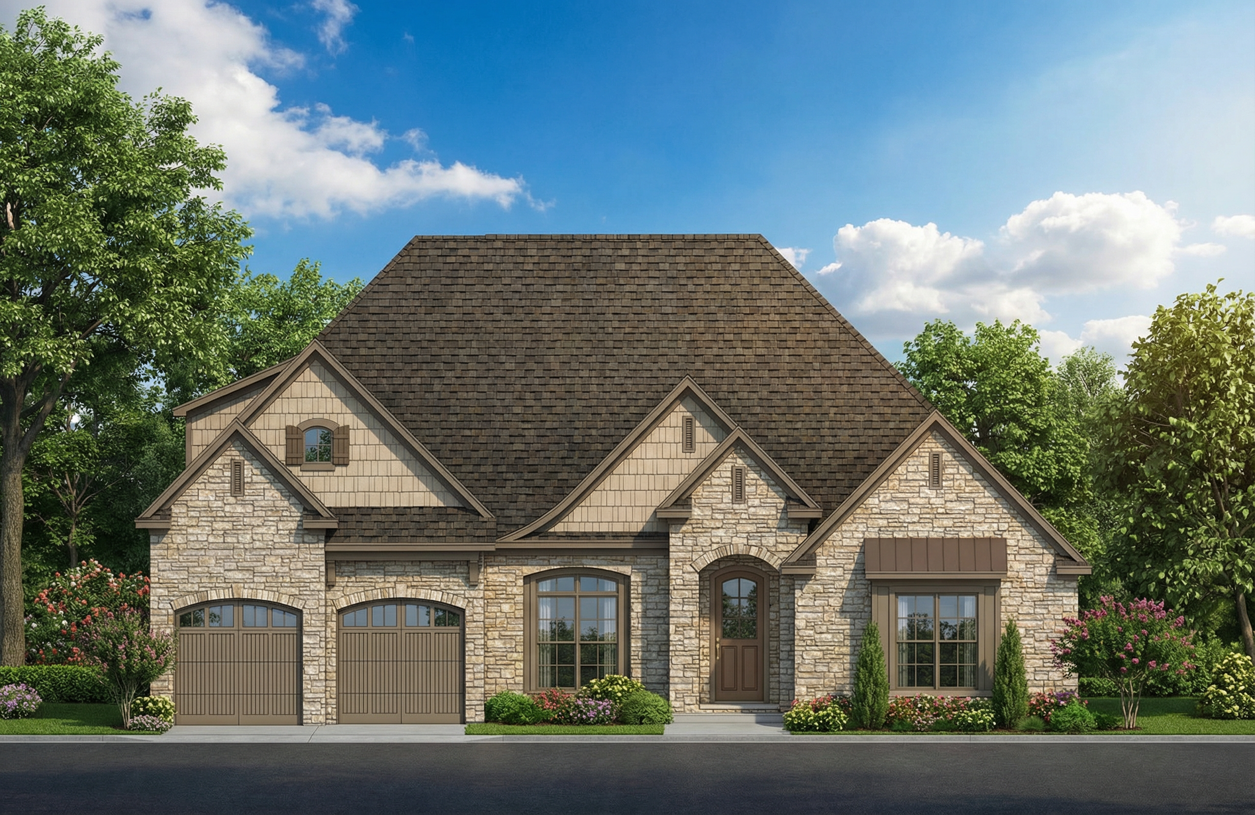 This is an artist's rendering for these European House Plans