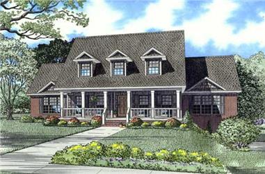 4-Bedroom, 3706 Sq Ft Country Home Plan - 153-1056 - Main Exterior
