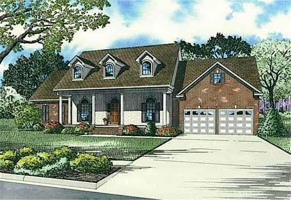 Cape Cod style home (ThePlanCollection: Plan #153-1066)
