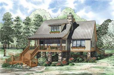 2-Bedroom, 1542 Sq Ft Country Home Plan - 153-1067 - Main Exterior