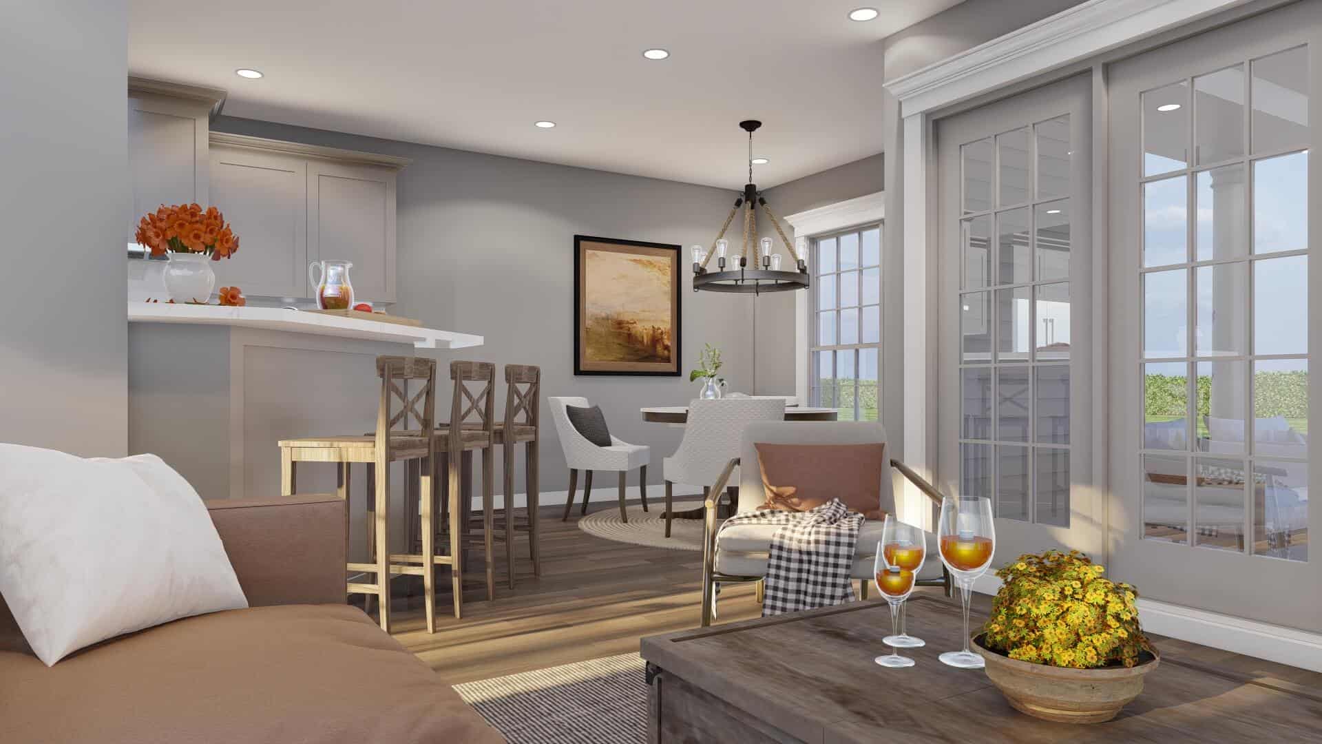 Dining Room of this 3-Bedroom,1591 Sq Ft Plan -153-1076