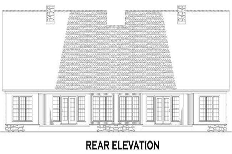 Home Plan Rear Elevation of this 4-Bedroom,2470 Sq Ft Plan -153-1082