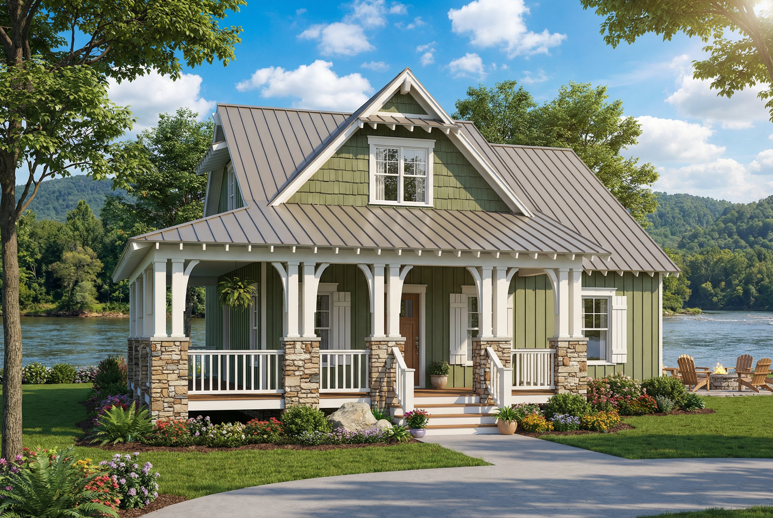 Front View of this 3-Bedroom,1374 Sq Ft Plan -153-1085