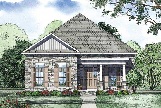 Home Plan Front Elevation of this 3-Bedroom,2119 Sq Ft Plan -153-1094
