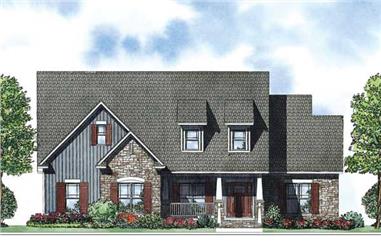4-Bedroom, 2706 Sq Ft Country House Plan - 153-1112 - Front Exterior