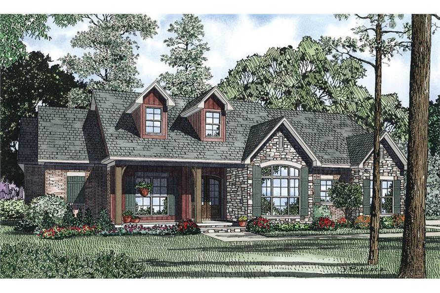 3-Bedroom, 1960 Sq Ft Country Home Plan - 153-1115 - Main Exterior