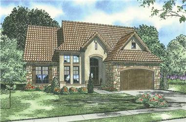 4-Bedroom, 2338 Sq Ft Tuscan House Plan - 153-1120 - Front Exterior