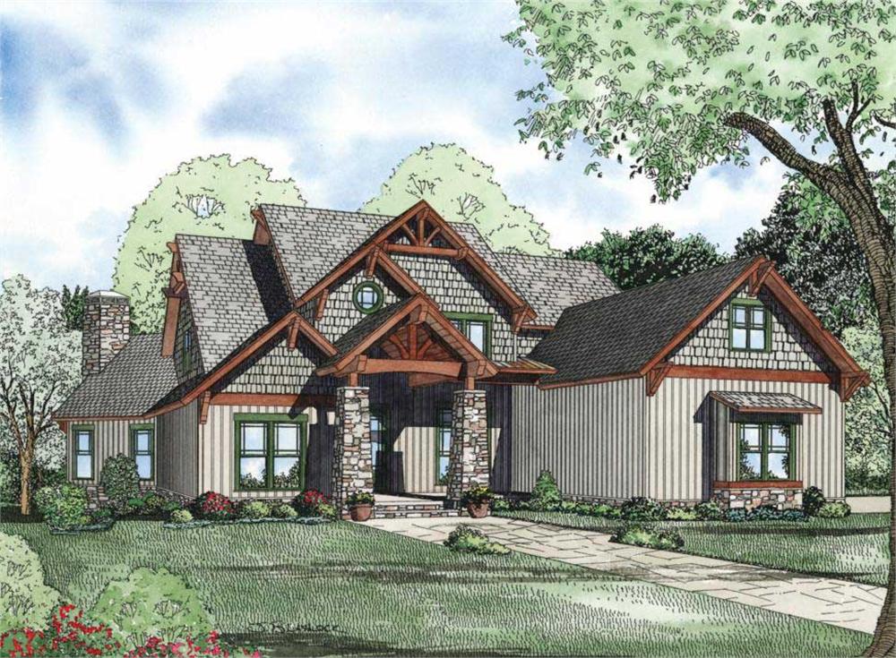 Luxury Rustic home (ThePlanCollection: Plan #153-1128)