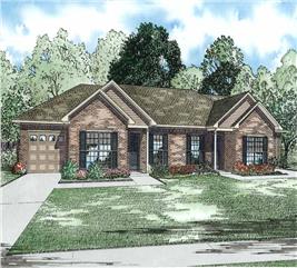 Duplex/Multi-Unit House Plan #142-1442: 2 Bedrm, 997 Sq Ft Per Unit Home