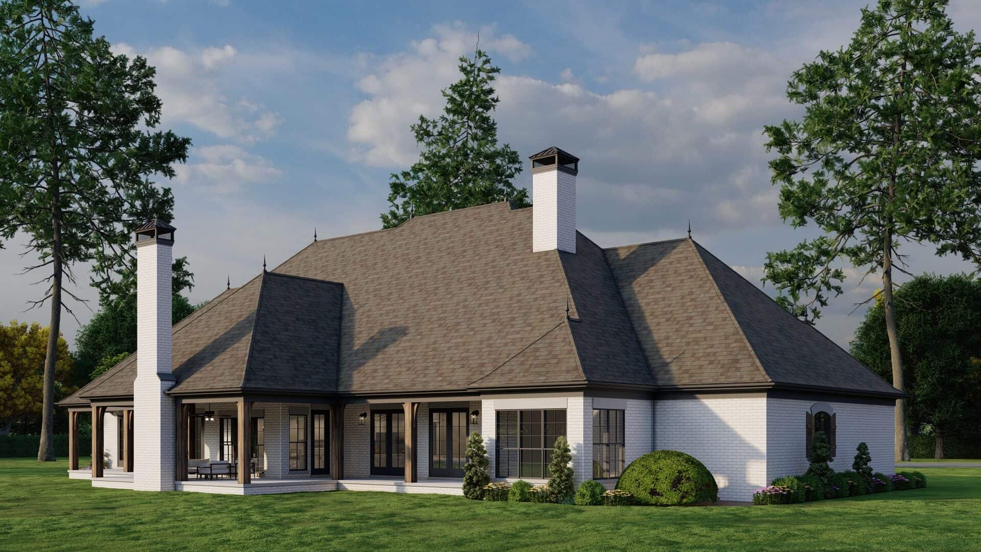 Rear View of this 4-Bedroom,4810 Sq Ft Plan -153-1130