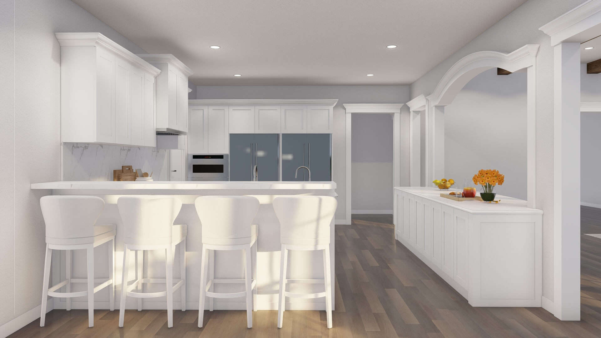 Kitchen: Breakfast Bar of this 4-Bedroom,4810 Sq Ft Plan -153-1130