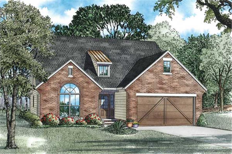 Front elevation of Country home (ThePlanCollection: House Plan #153-1131)