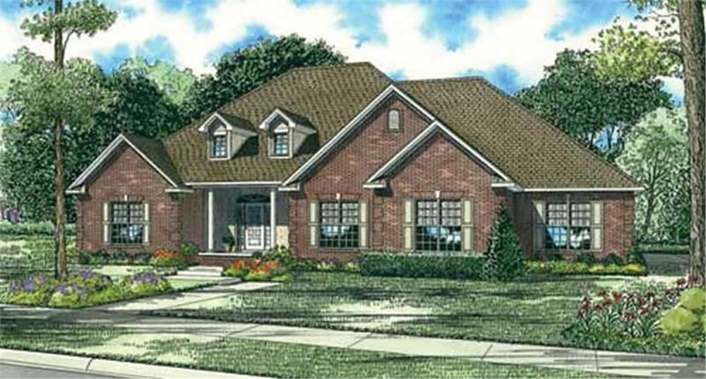 Front elevation of Country home (ThePlanCollection: House Plan #153-1144)