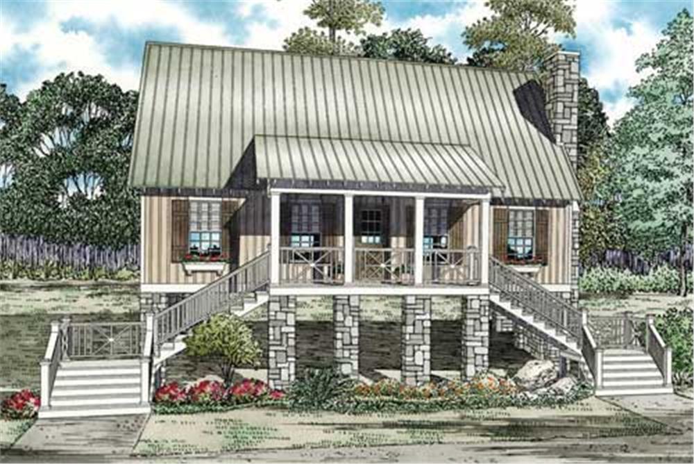 Front elevation of Country home (ThePlanCollection: House Plan #153-1148)