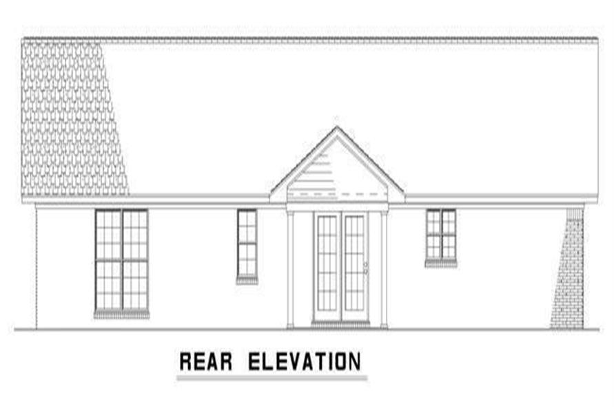 153-1154: Home Plan Rear Elevation
