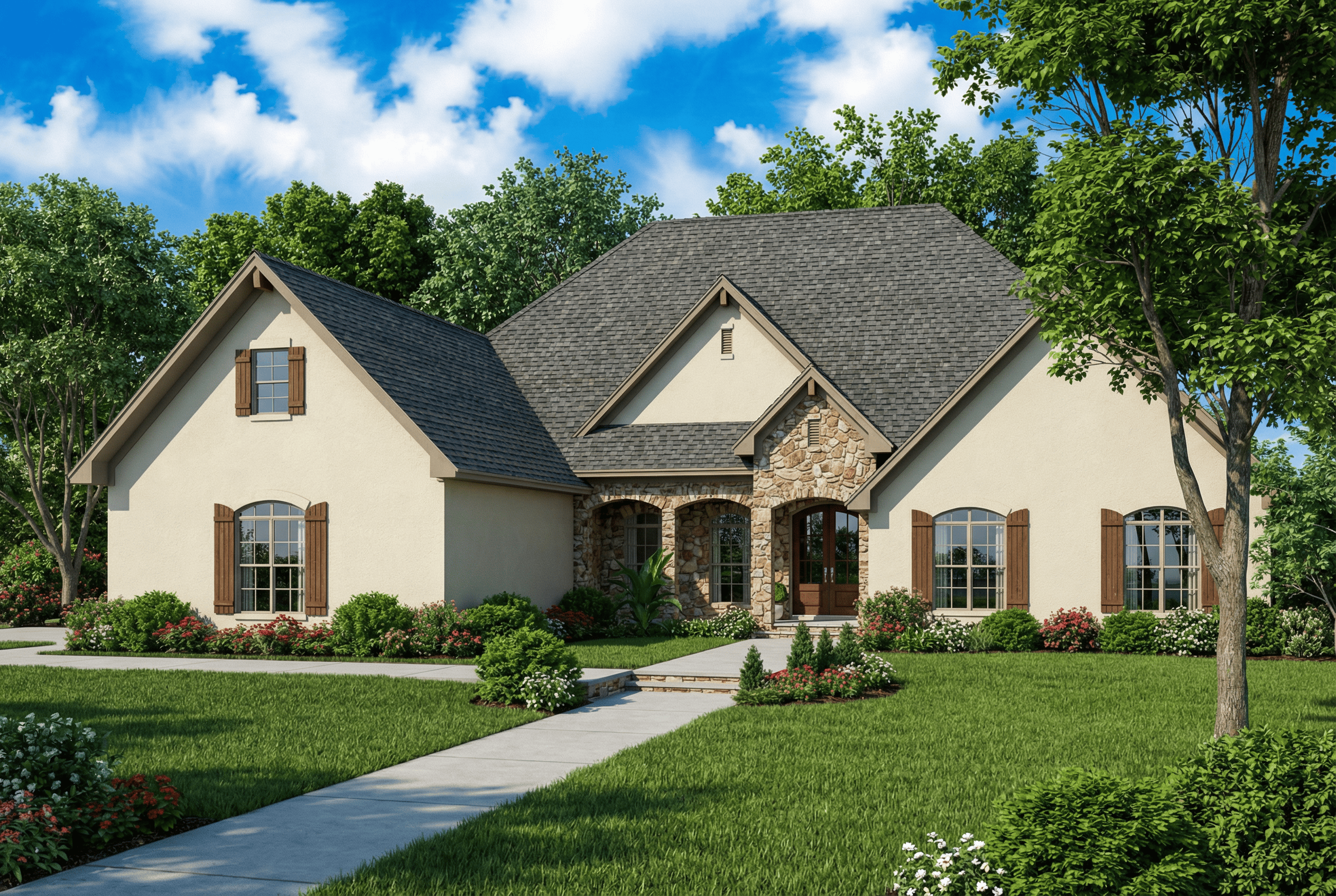 Home Exterior Photograph of this 4-Bedroom,3456 Sq Ft Plan -153-1155