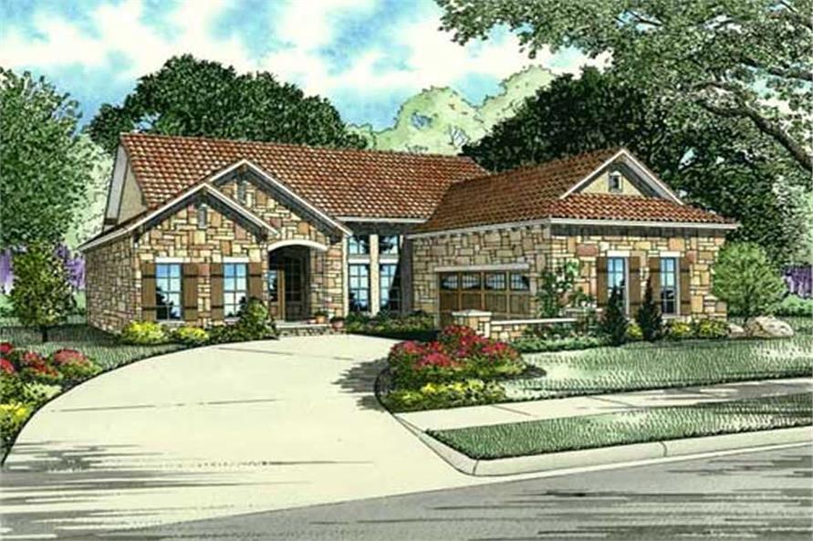 3-Bedroom, 2369 Sq Ft Country Home Plan - 153-1163 - Main Exterior