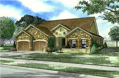 3-Bedroom, 1943 Sq Ft Country House Plan - 153-1164 - Front Exterior