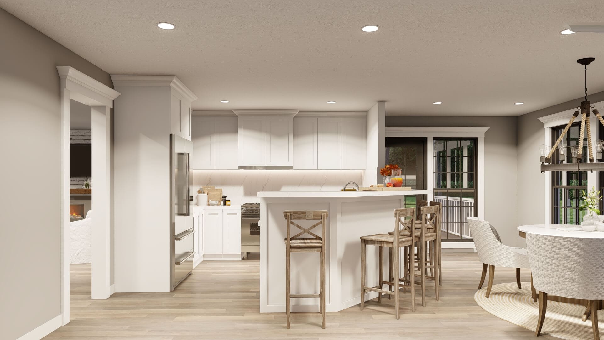 Kitchen: Breakfast Bar of this 4-Bedroom,2260 Sq Ft Plan -153-1168