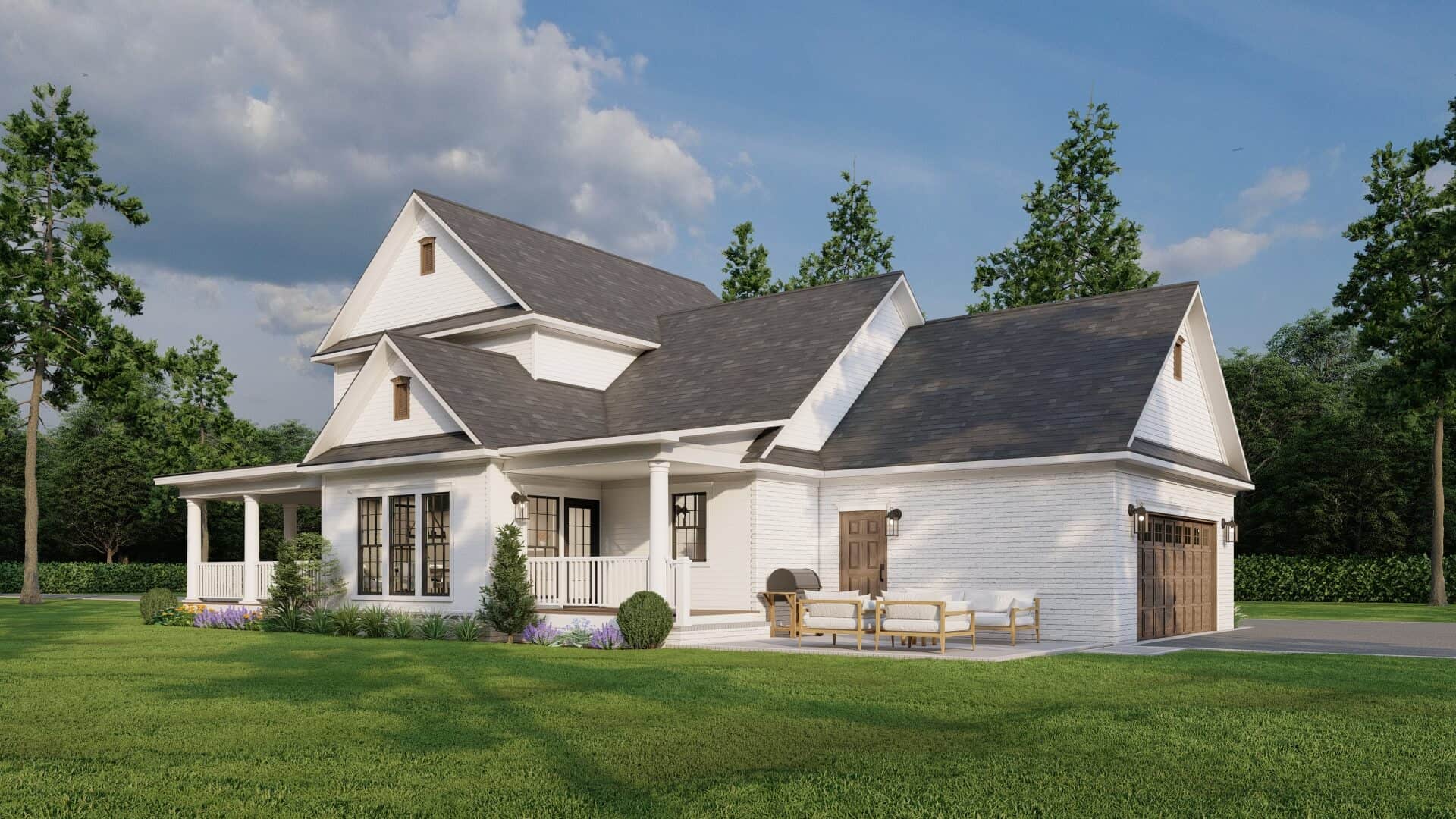 Rear View of this 4-Bedroom,2260 Sq Ft Plan -153-1168