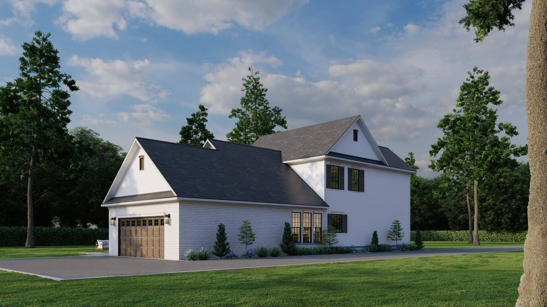 Rear View of this 4-Bedroom,2260 Sq Ft Plan -153-1168