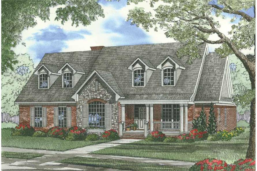 153-1176: Home Plan Rendering-Front View