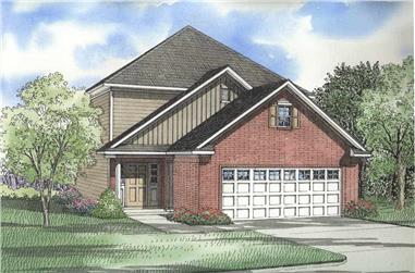 3-Bedroom, 1708 Sq Ft Contemporary House Plan - 153-1181 - Front Exterior