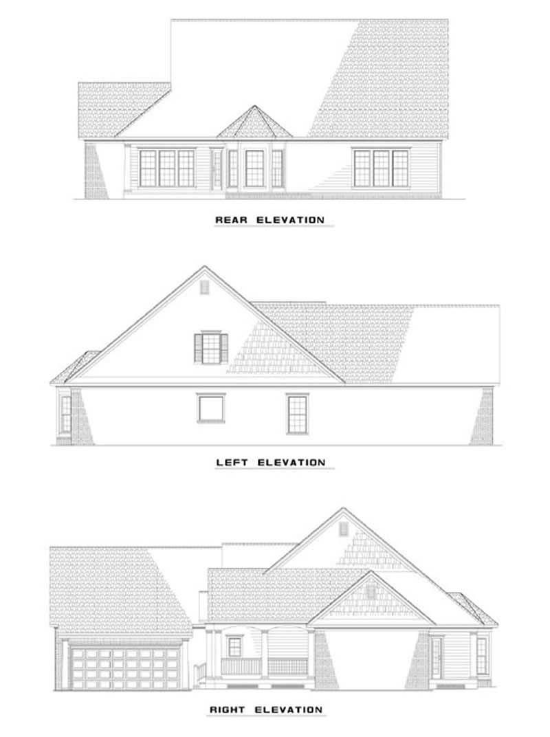 Home Plan Elevations of this 4-Bedroom,2635 Sq Ft Plan -153-1186