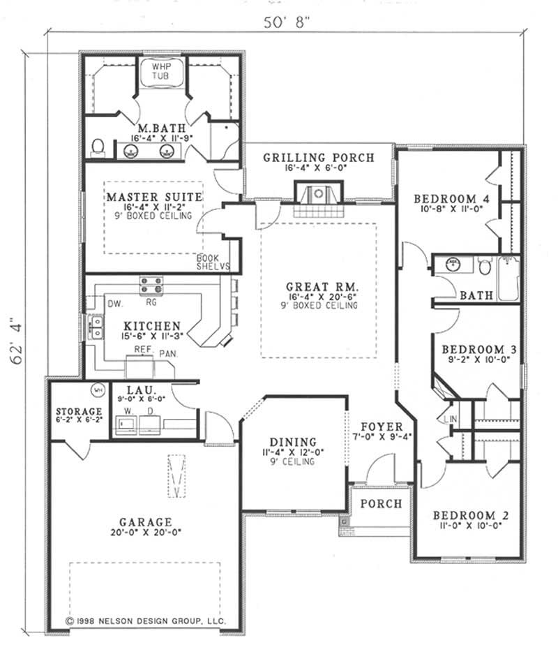 Floor Plan First Story of Transitional Plan #153-1191
