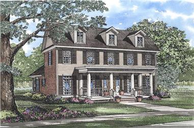 3-Bedroom, 2217 Sq Ft Southern Home Plan - 153-1195 - Main Exterior