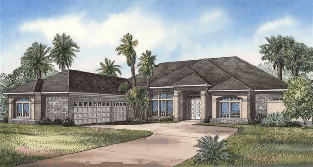 Luxury home (ThePlanCollection: Plan #153-1199)