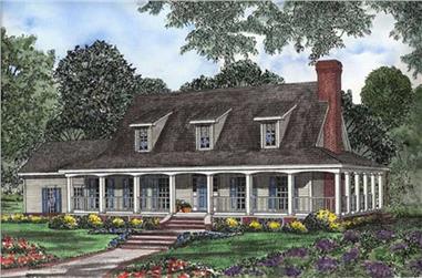 3-Bedroom, 3060 Sq Ft Country House Plan - 153-1203 - Front Exterior