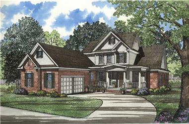 4-Bedroom, 3206 Sq Ft Country Home Plan - 153-1204 - Main Exterior