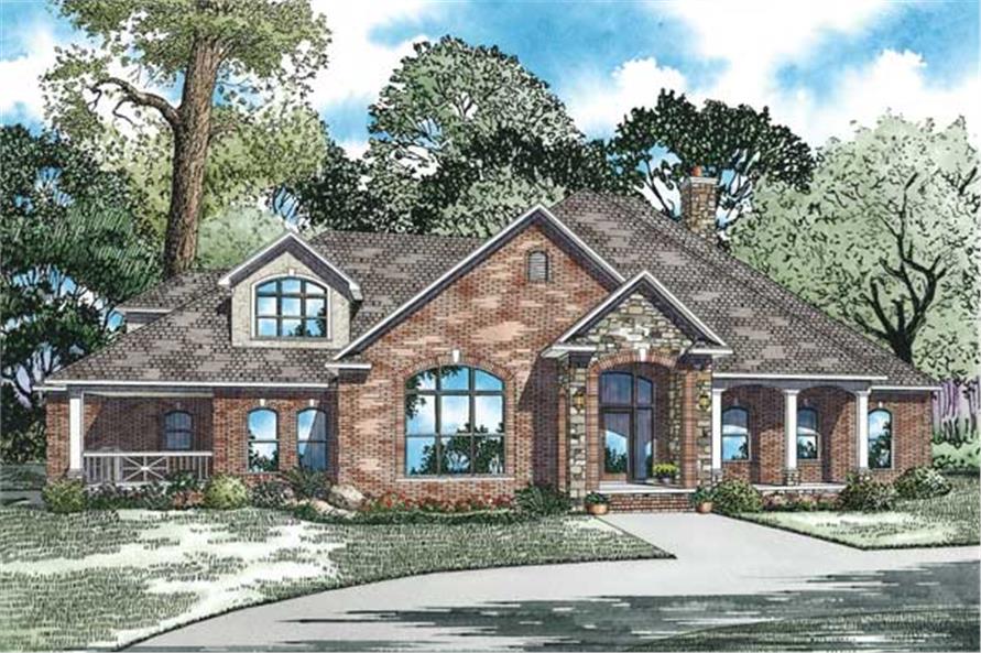 4-Bedroom, 3969 Sq Ft Country House Plan - 153-1205 - Front Exterior