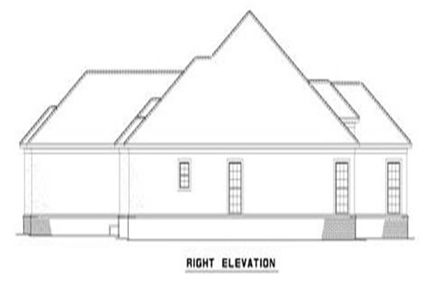 Home Plan Right Elevation of this 4-Bedroom,3021 Sq Ft Plan -153-1209