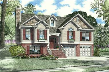 3-Bedroom, 1425 Sq Ft Contemporary Home Plan - 153-1212 - Main Exterior