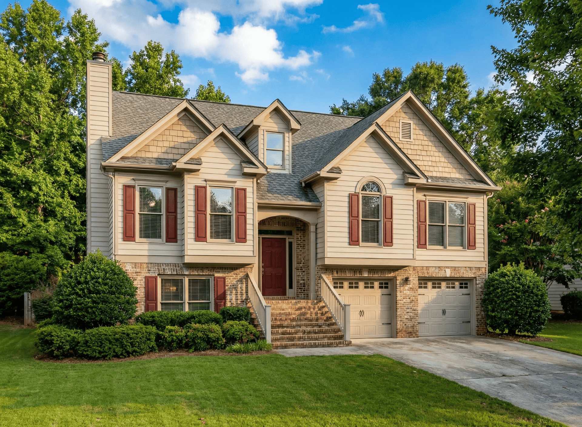 Front elevation of Contemporary home (ThePlanCollection: House Plan #153-1212)