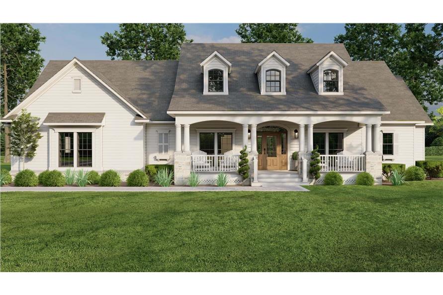 Front elevation of Country home (ThePlanCollection: House Plan #153-1224)