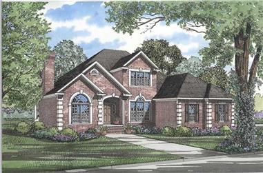 4-Bedroom, 2784 Sq Ft French Home Plan - 153-1234 - Main Exterior